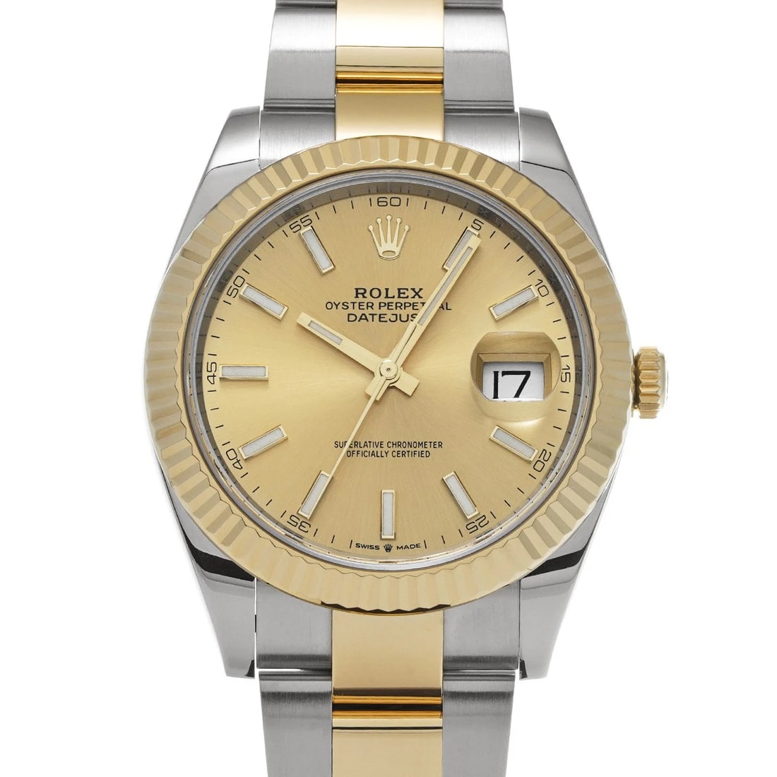 ROLEX DATEJUST 41 CHAMPAGNE WATCH: ROLEX Datejust 41 Champagne Watch Brand: ROLEX Type/Style: Wristwatch Material: Band Material Stainless steel/Yellow Gold, Case Material Stainless steel Color: Dial Color Champagne Size: Case Size H/a