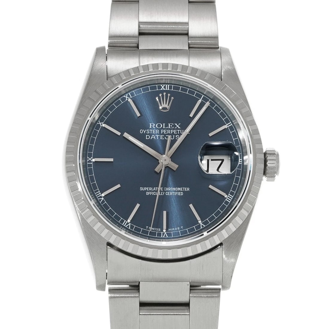 ROLEX DATEJUST BLUE WATCH: ROLEX Datejust blue Watch Brand: ROLEX Type/Style: Wristwatch Material: Band Material Stainless steel, Case Material Stainless steel Color: Dial Color blue Size: Case Size H/about 36mm W/about 36mm