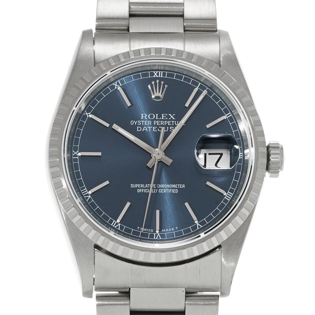 ROLEX DATEJUST BLUE WATCH - 4