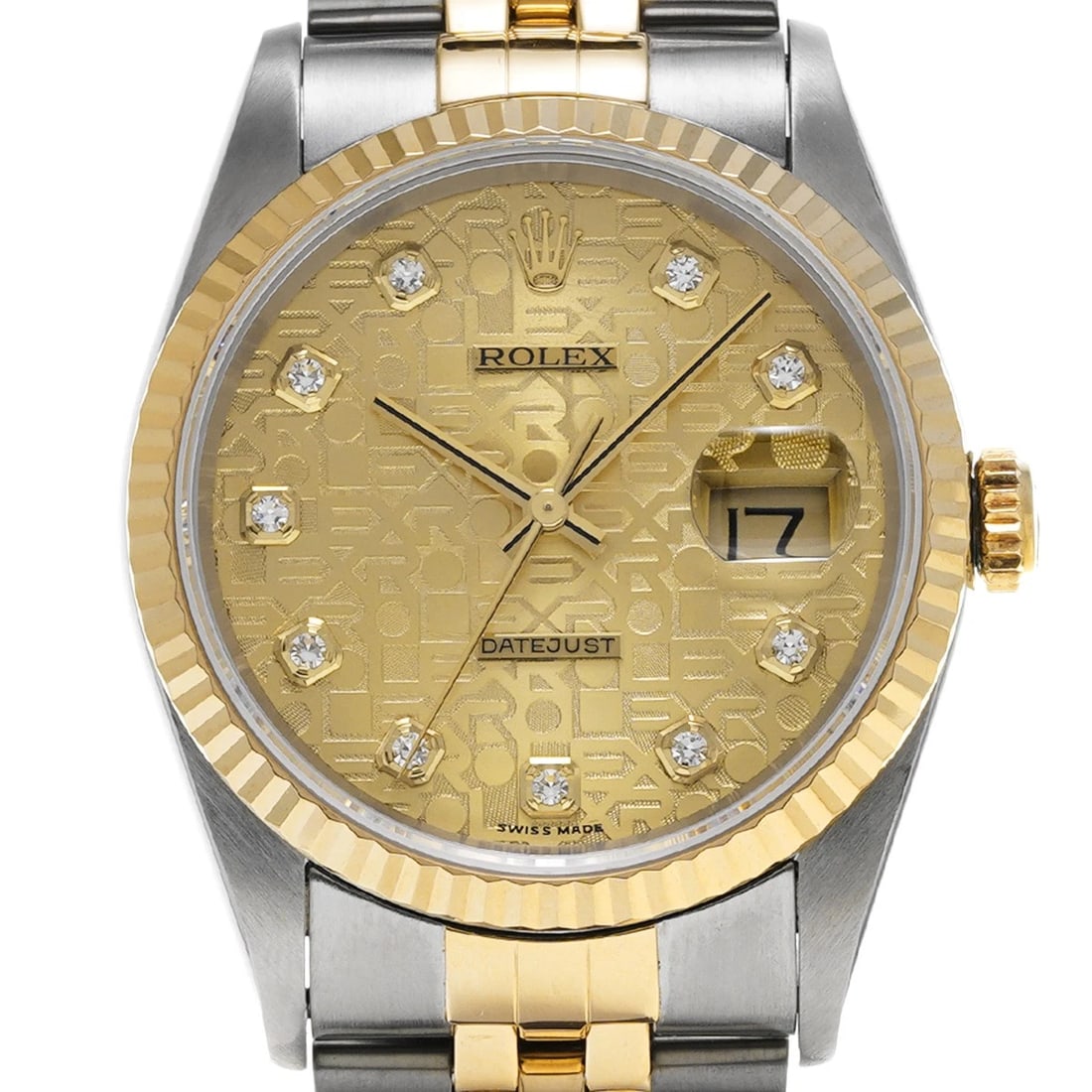 ROLEX DATEJUST CHAMPAGNE COMPUTER/DIAMOND WATCH - 4