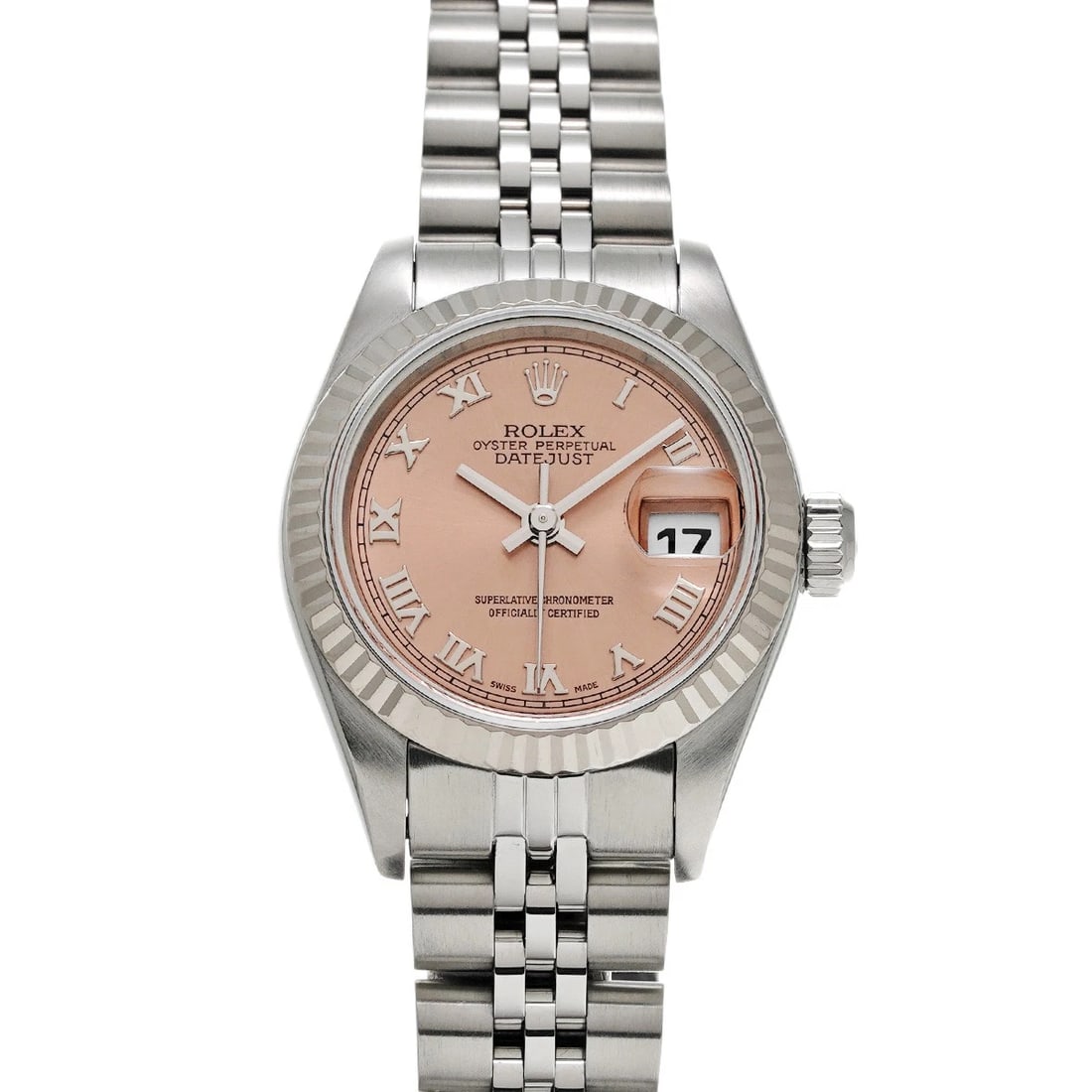 ROLEX DATEJUST PINK WATCH: ROLEX Datejust pink Watch Brand: ROLEX Type/Style: Wristwatch Material: Band Material Stainless steel, Case Material Stainless steel Color: Dial Color pink Size: Case Size H/about 26mm W/about 26mm