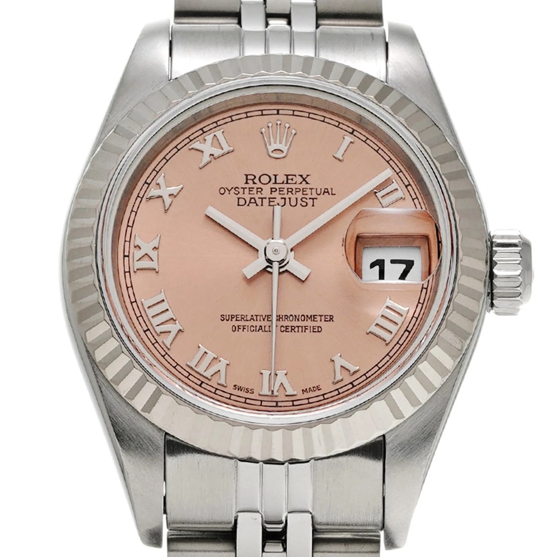 ROLEX DATEJUST PINK WATCH - 4