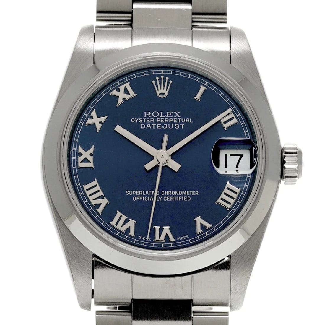 ROLEX DATEJUST BLUE WATCH - 4