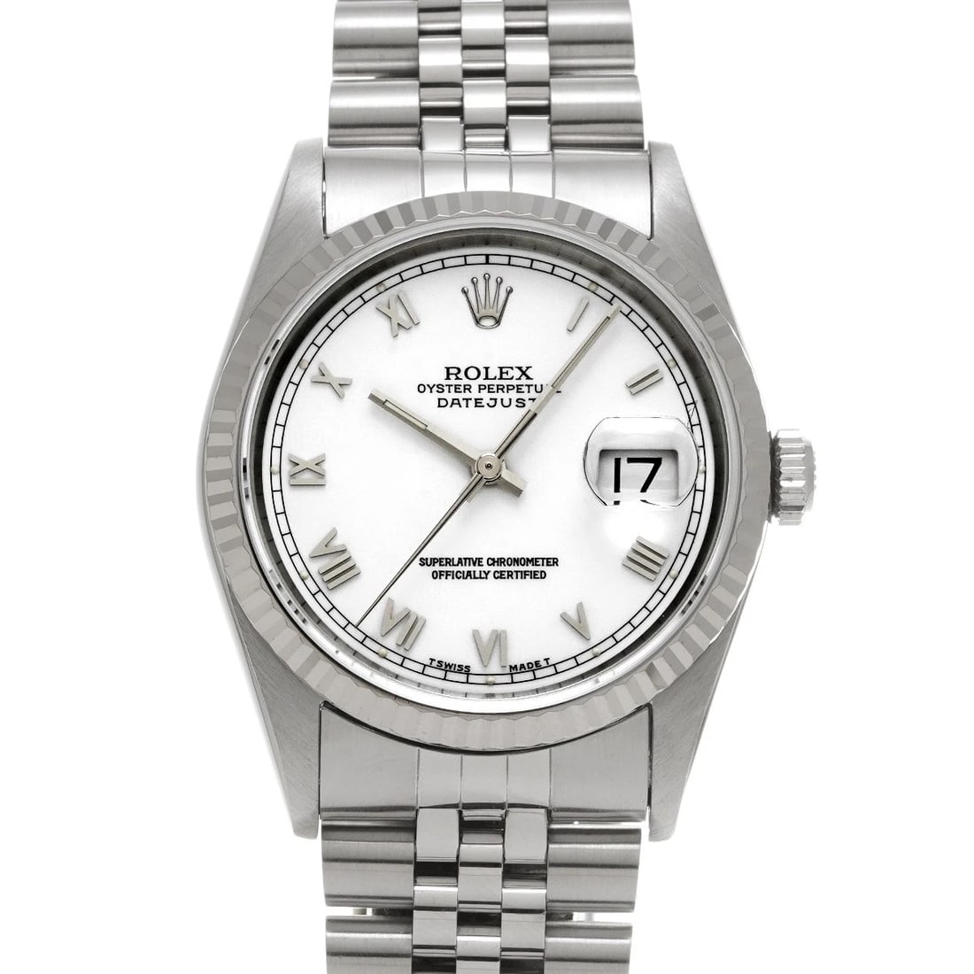 ROLEX DATEJUST 36 WHITE WATCH: ROLEX Datejust 36 white Watch Brand: ROLEX Type/Style: Wristwatch Material: Band Material Stainless steel, Case Material Stainless steel Color: Dial Color white Size: Case Size H/about 36mm W/about