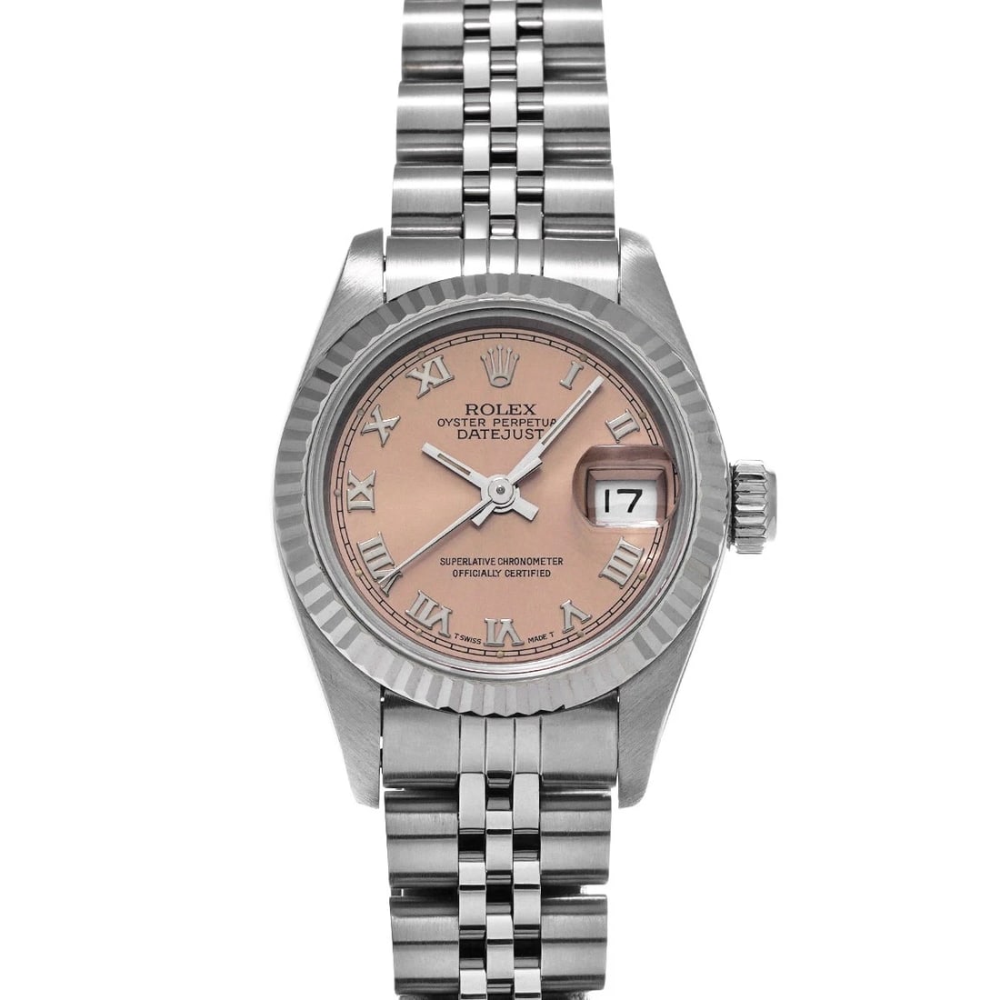 ROLEX DATEJUST PINK WATCH: ROLEX Datejust pink Watch Brand: ROLEX Type/Style: Wristwatch Material: Band Material Stainless steel, Case Material Stainless steel Color: Dial Color pink Size: Case Size H/about 26mm W/about 26mm
