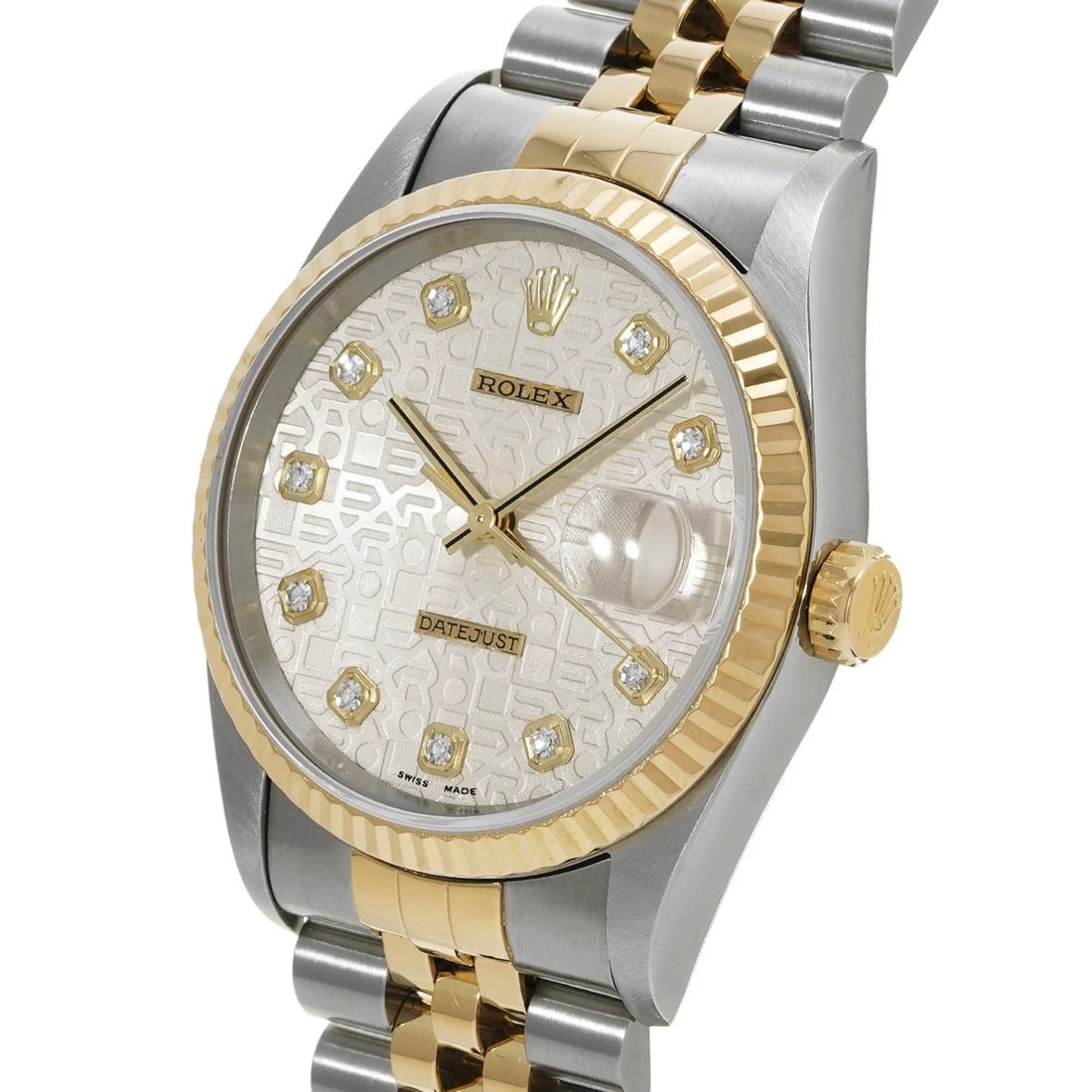 ROLEX DATEJUST SILVER COMPUTER/DIAMOND WATCH - 2