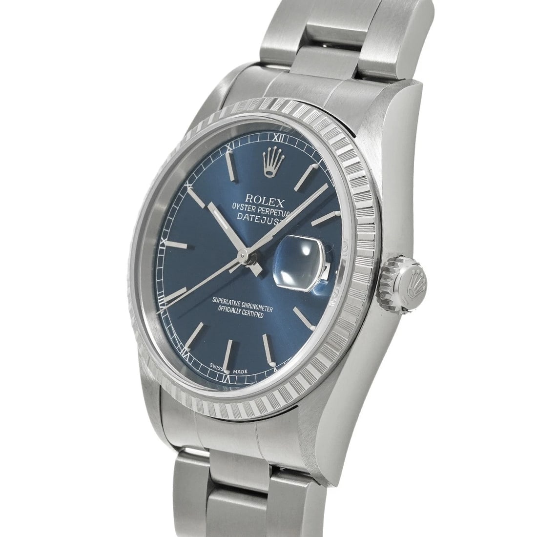 ROLEX DATEJUST BLUE WATCH - 2