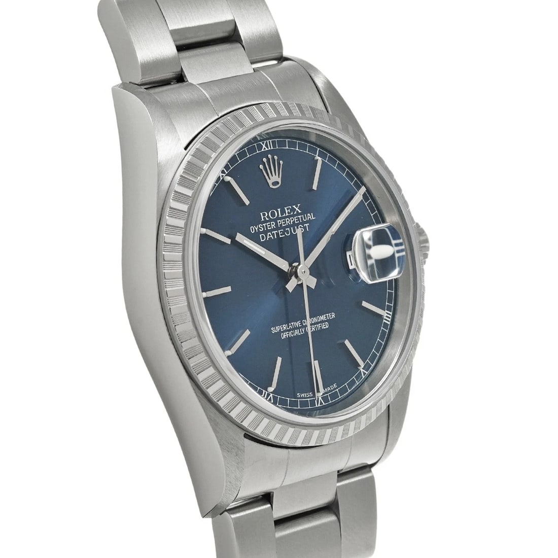 ROLEX DATEJUST BLUE WATCH - 3