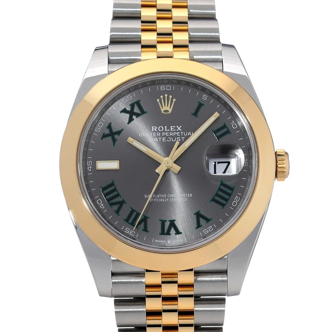 ROLEX DATEJUST 41 SLATE WATCH: ROLEX Datejust 41 slate Watch Brand: ROLEX Type/Style: Wristwatch Material: Band Material Stainless steel/Yellow Gold, Case Material Stainless steel Color: Dial Color slate Size: Case Size H/about