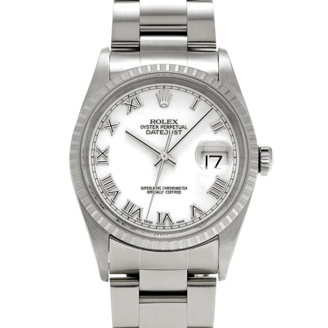 ROLEX DATEJUST WHITE WATCH: ROLEX Datejust white Watch Brand: ROLEX Type/Style: Wristwatch Material: Band Material Stainless steel, Case Material Stainless steel Color: Dial Color white Size: Case Size H/about 36mm W/about 36mm