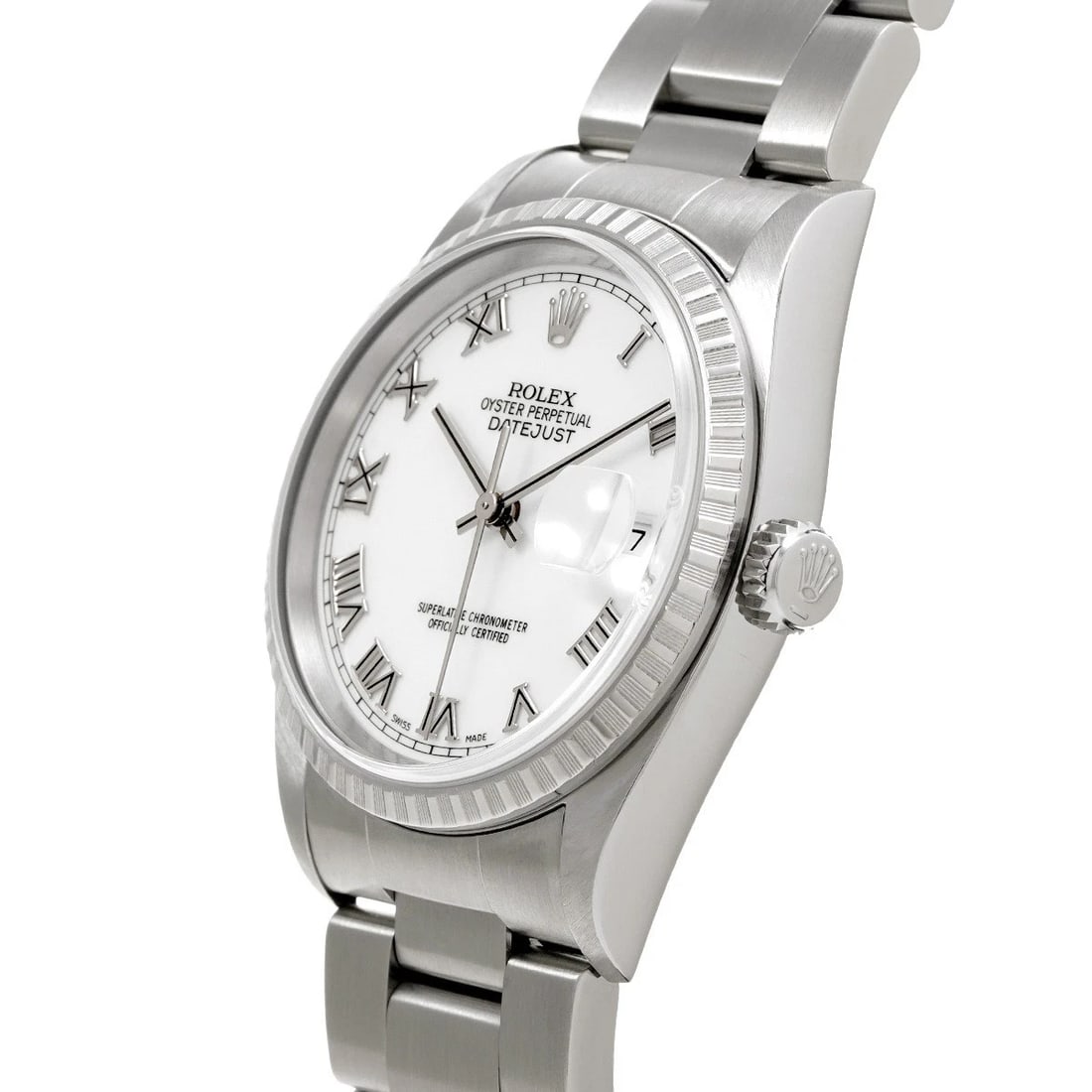 ROLEX DATEJUST WHITE WATCH - 2
