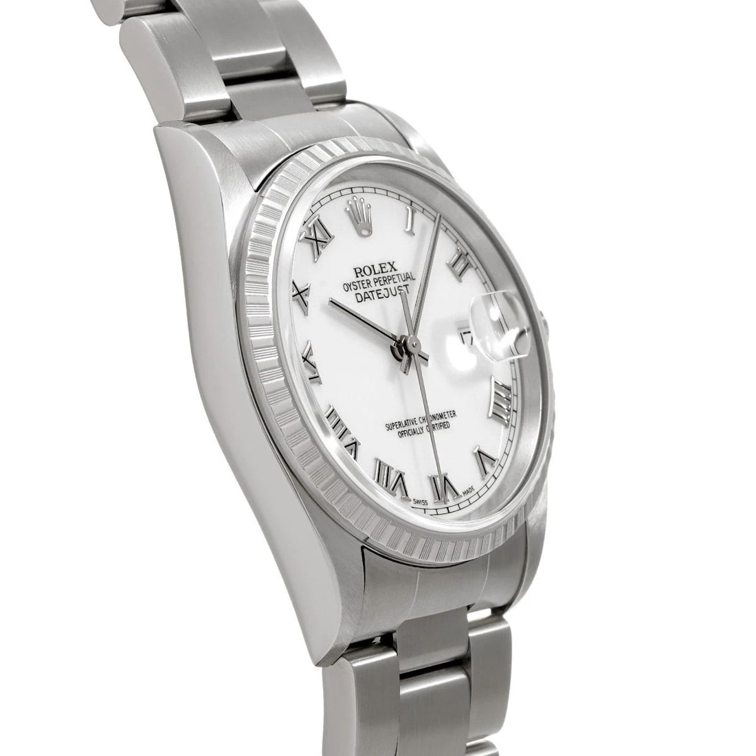 ROLEX DATEJUST WHITE WATCH - 3