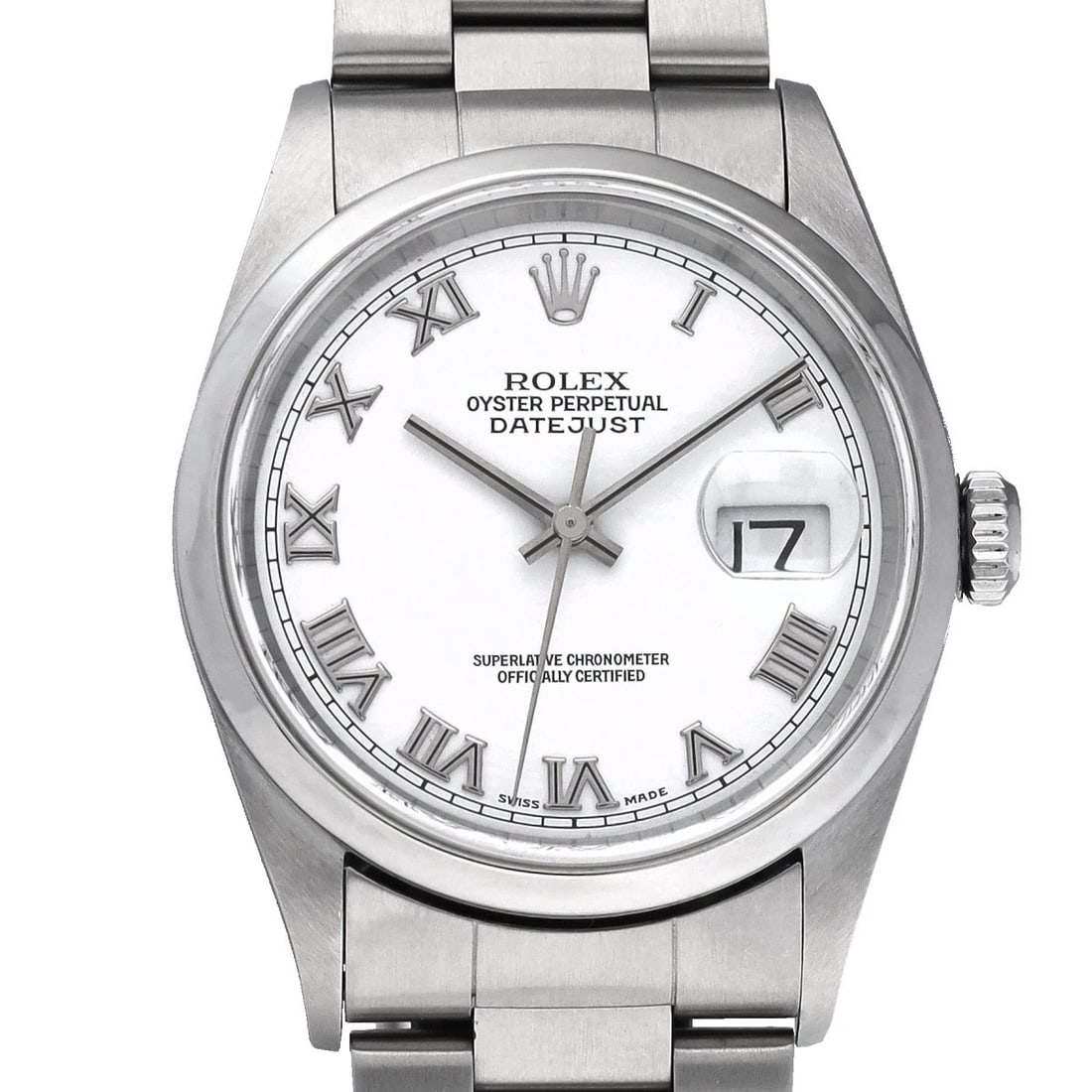 ROLEX DATEJUST WHITE WATCH - 4