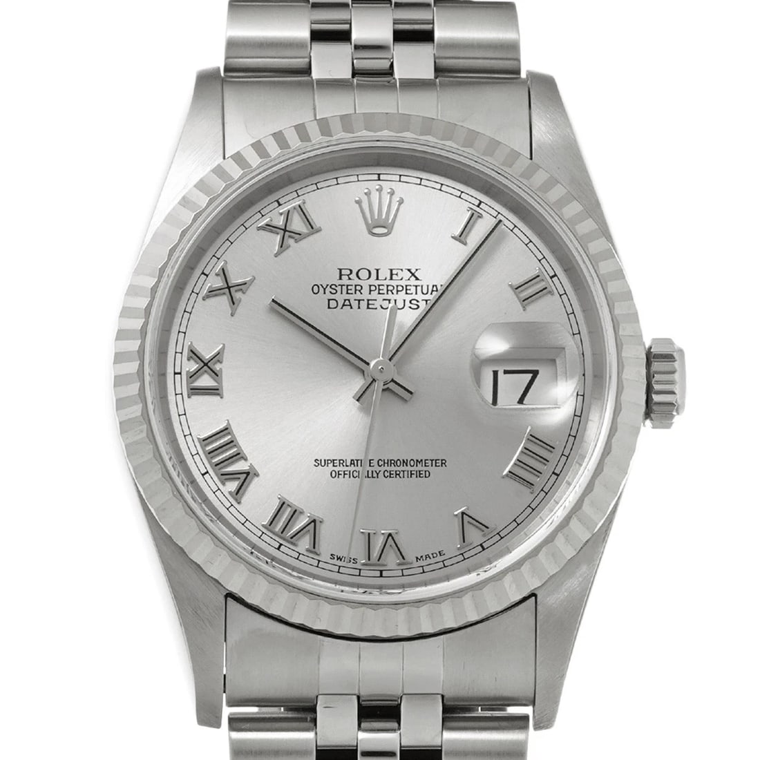 ROLEX DATEJUST 36 SILVER WATCH - 4