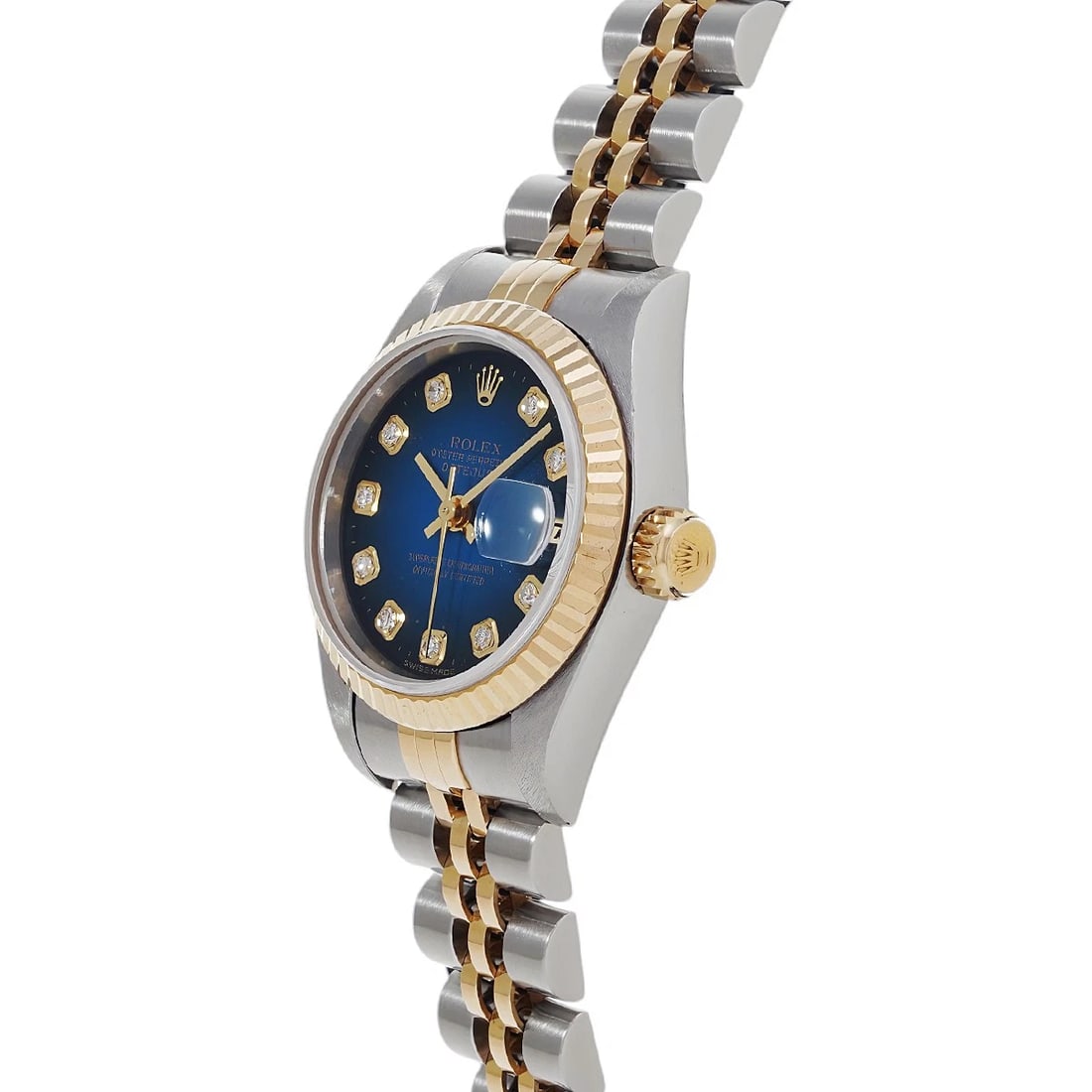 ROLEX DATEJUST BLUE GRADIENT/DIAMOND WATCH - 2