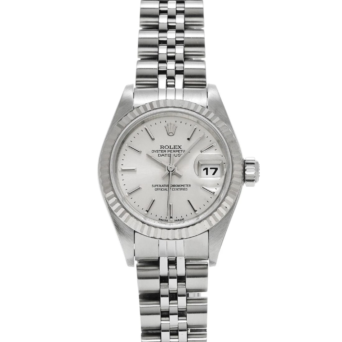 ROLEX DATEJUST SILVER WATCH: ROLEX Datejust Silver Watch Brand: ROLEX Type/Style: Wristwatch Material: Band Material Stainless steel, Case Material Stainless steel Color: Dial Color Silver Size: Case Size H/about 26mm W/about