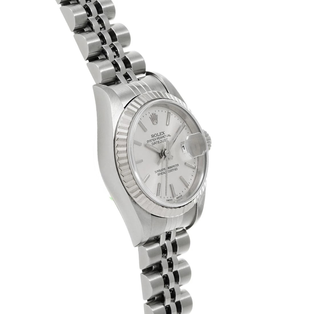 ROLEX DATEJUST SILVER WATCH - 3