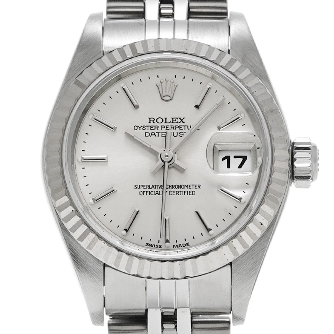 ROLEX DATEJUST SILVER WATCH - 4