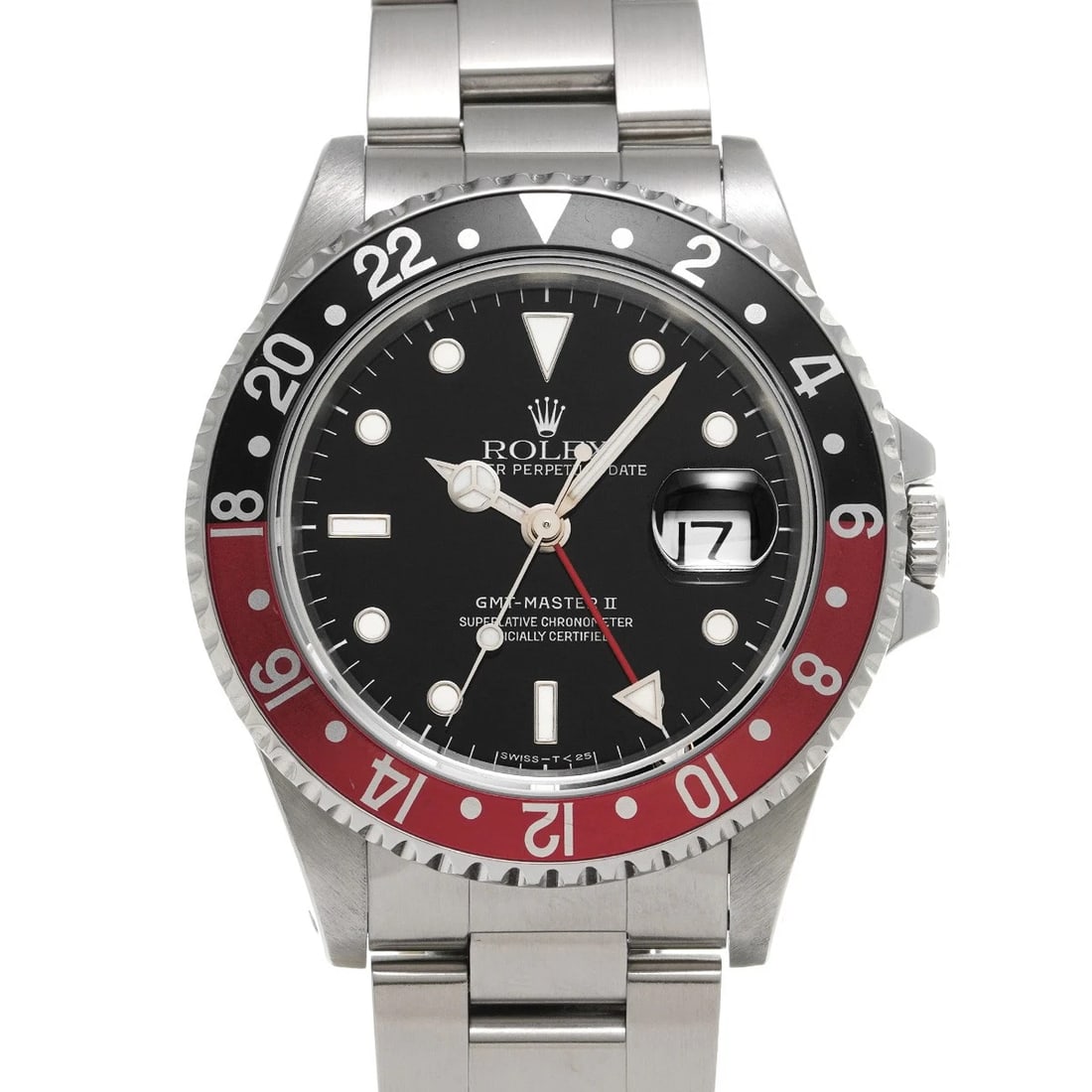 ROLEX GMT-MASTERII BLACK WATCH: ROLEX GMT-MasterII black Watch Brand: ROLEX Type/Style: Wristwatch Material: Band Material Stainless steel, Case Material Stainless steel Color: Dial Color black Size: Case Size H/about 40mm W/about