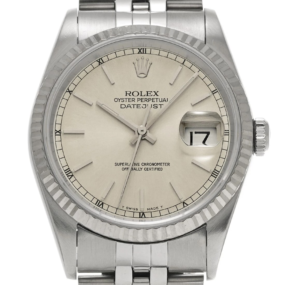 ROLEX DATEJUST 36 SILVER WATCH - 4
