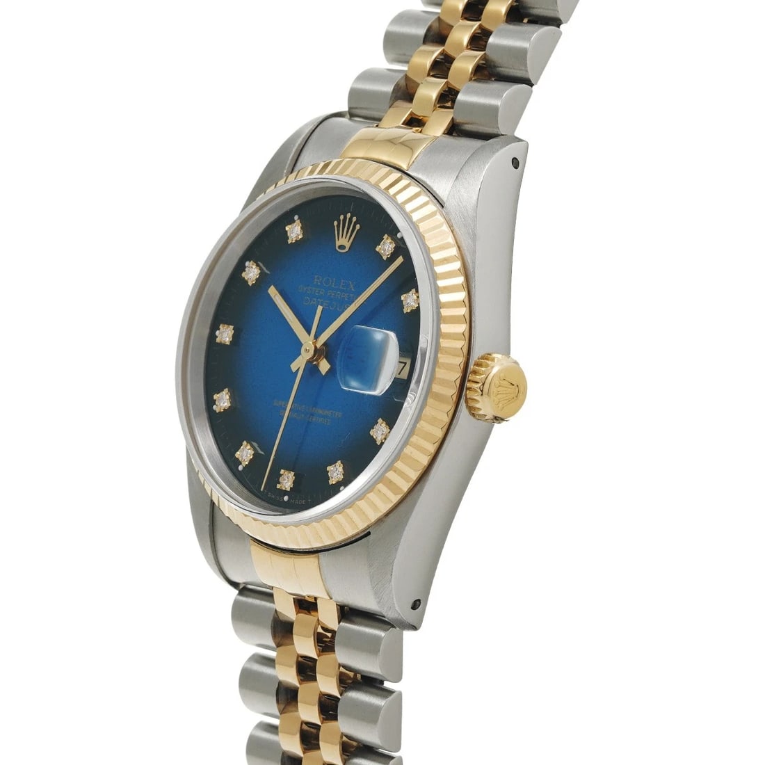 ROLEX DATEJUST BLUE GRADIENT/DIAMOND WATCH - 2