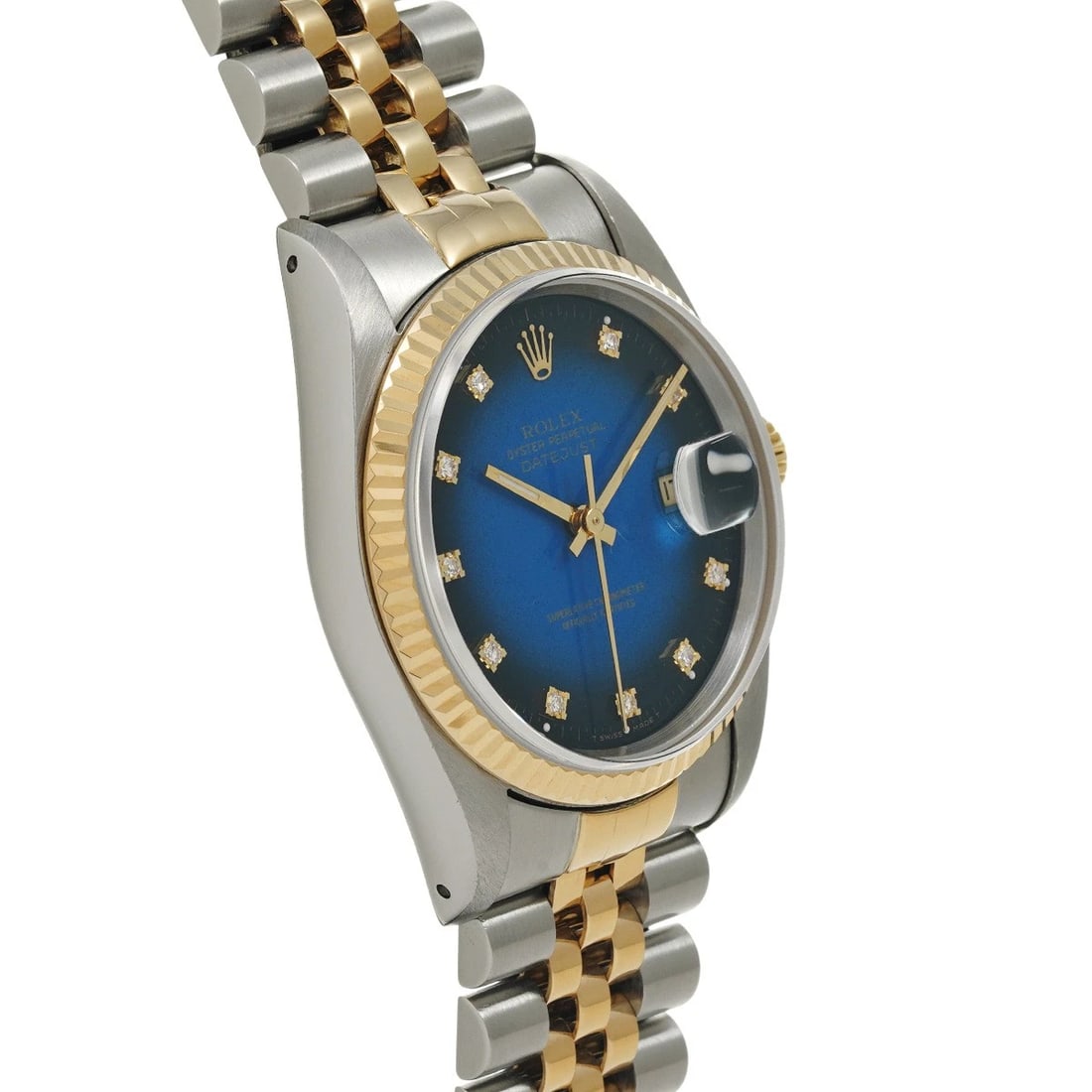 ROLEX DATEJUST BLUE GRADIENT/DIAMOND WATCH - 3