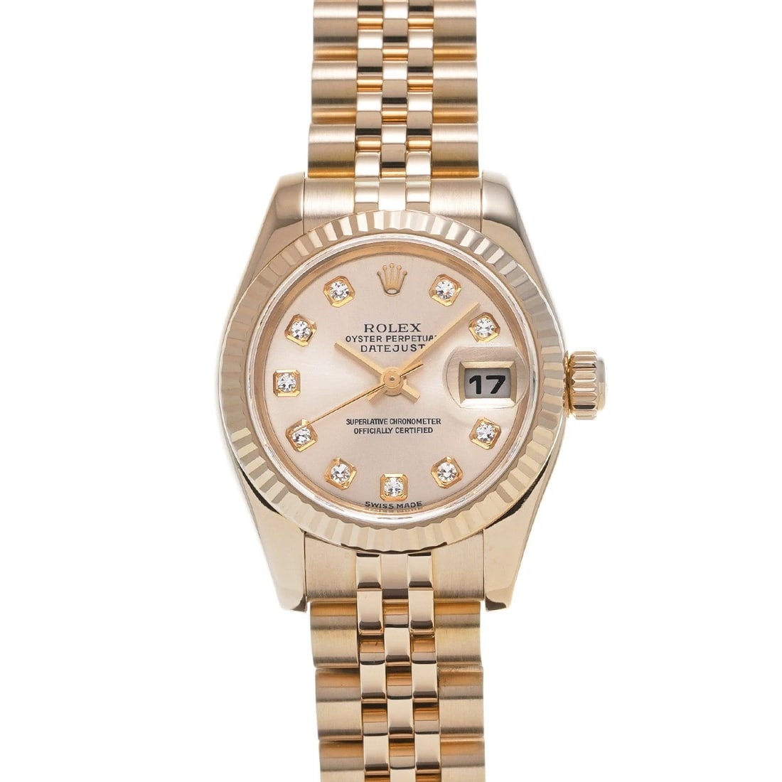ROLEX DATEJUST PINK/DIAMOND WATCH: ROLEX Datejust pink/diamond Watch Brand: ROLEX Type/Style: Wristwatch Material: Band Material Everrose gold, Case Material Everrose gold Color: Dial Color pink Size: Case Size H/about 26mm W/about