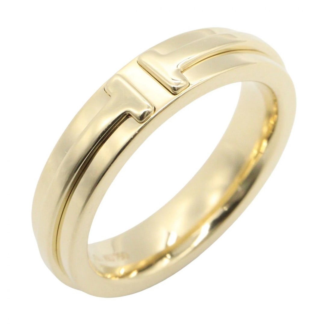TIFFANY?CO T TWO NARROW RING: TIFFANY?CO T TWO Narrow Ring Brand: TIFFANY?CO Type/Style: Ring Material: K18 (Yellow Gold), Color: Gold Size: US size 4 Accessories: None Accessories Notice: When purchasing pre-owned goo