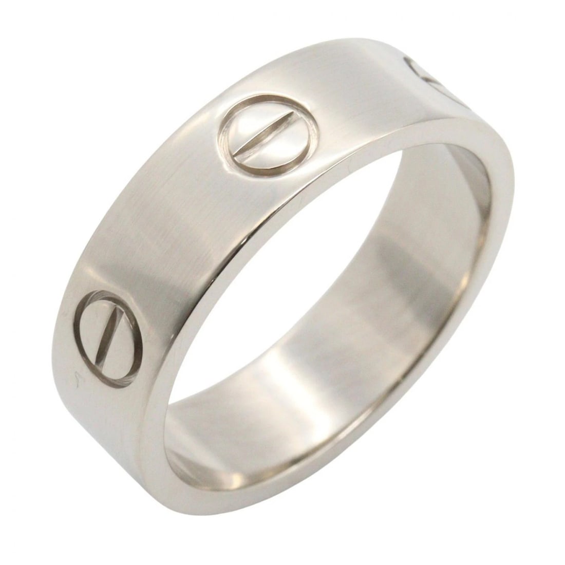 CARTIER LOVE RING 18KWG WHITE GOLD: CARTIER Love Ring 18KWG White Gold Brand: CARTIER Type/Style: Ring Material: K18WG?White Gold?, Color: Silver Size: US size 7.75 Accessories: None Accessories Notice: When purchasing pre-owned goods,