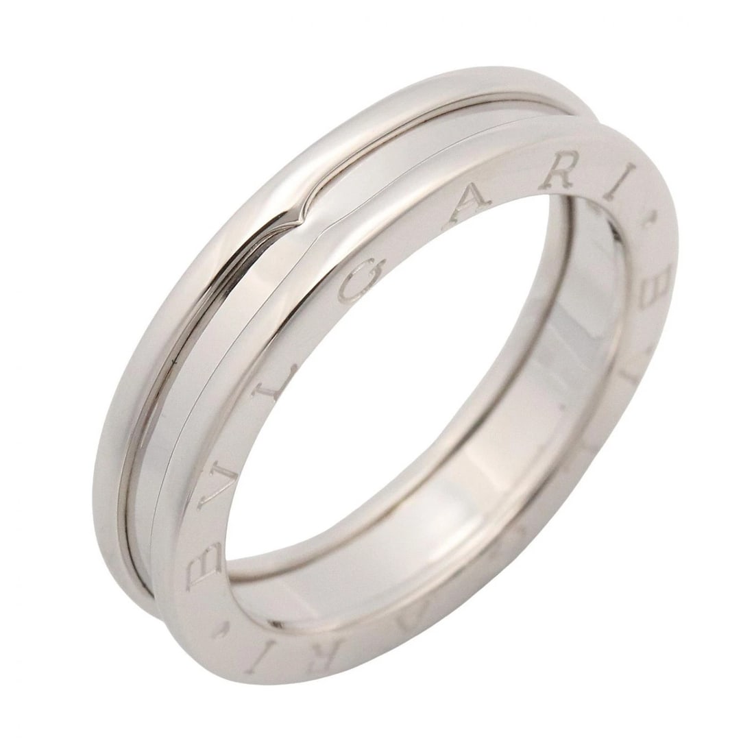 BVLGARI B-ZERO1 RING 1 BAND 18KWG WHITE GOLD: BVLGARI B-zero1 Ring 1 Band 18KWG White Gold Brand: BVLGARI Type/Style: Ring Material: K18WG?White Gold?, Color: Silver Size: US size 8.75 Accessories: None Accessories Notice: When purchasing