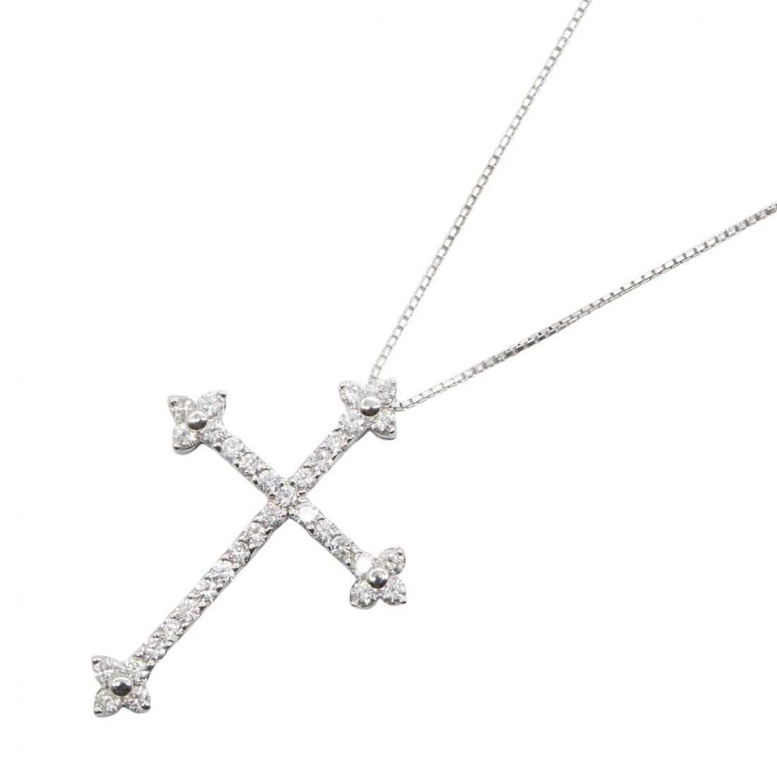 JEWELRY DIAMOND CROSS NECKLACE PENDANT: JEWELRY Diamond Cross Necklace Pendant Brand: JEWELRY Type/Style: Necklace Material: K18WG?White Gold?, Color: Silver Size: Size Neck rotation?60cm(23.6") Motif W?25mm x H?36mm(1.0" x 1.4") Access