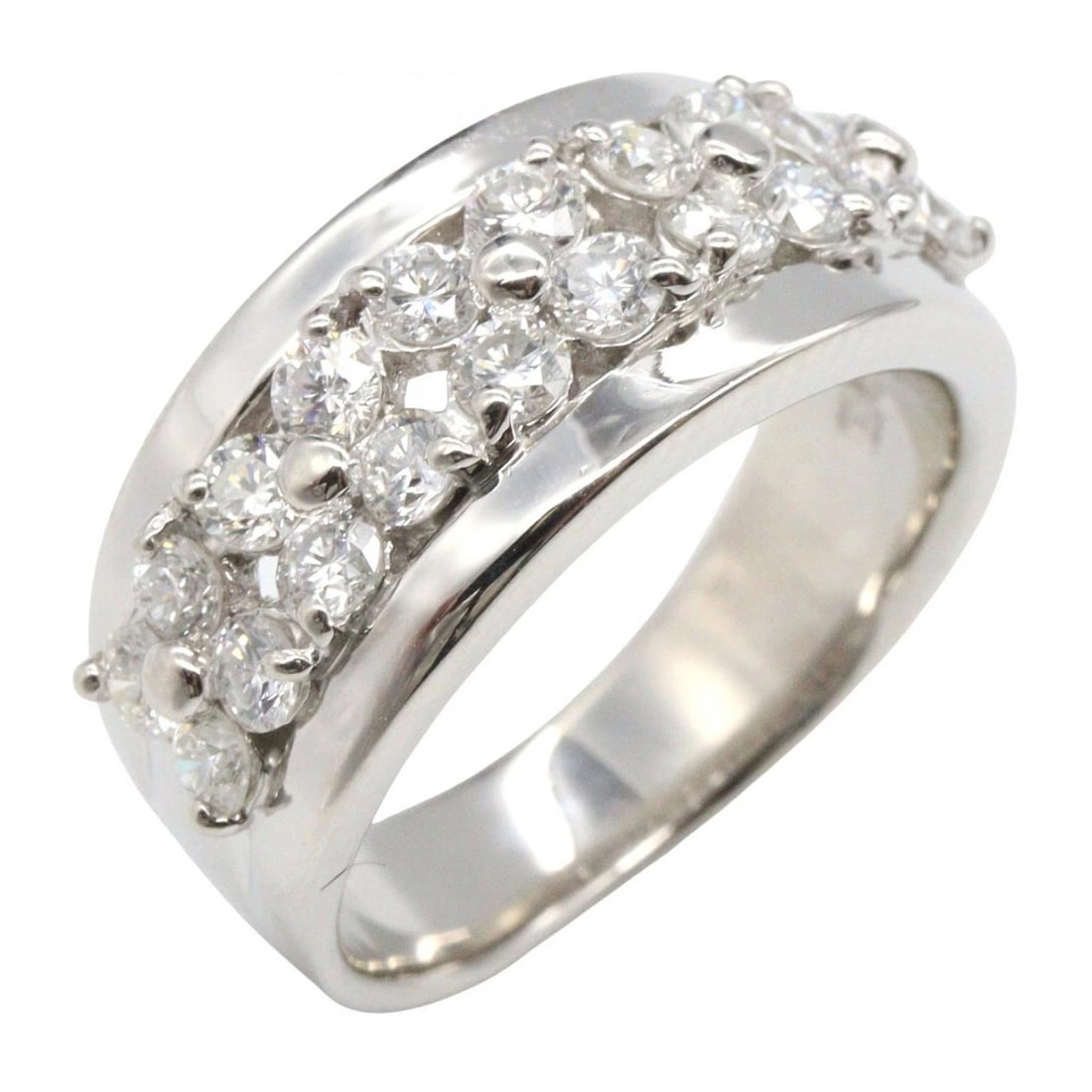 JEWELRY DIAMOND RING PT900 PLATINUM: JEWELRY Diamond Ring Pt900 Platinum Brand: JEWELRY Type/Style: Ring Material: Pt900 Platinum, Color: Silver Size: US size 5.25 Accessories: None Accessories Notice: When purchasing pre-owned goods,