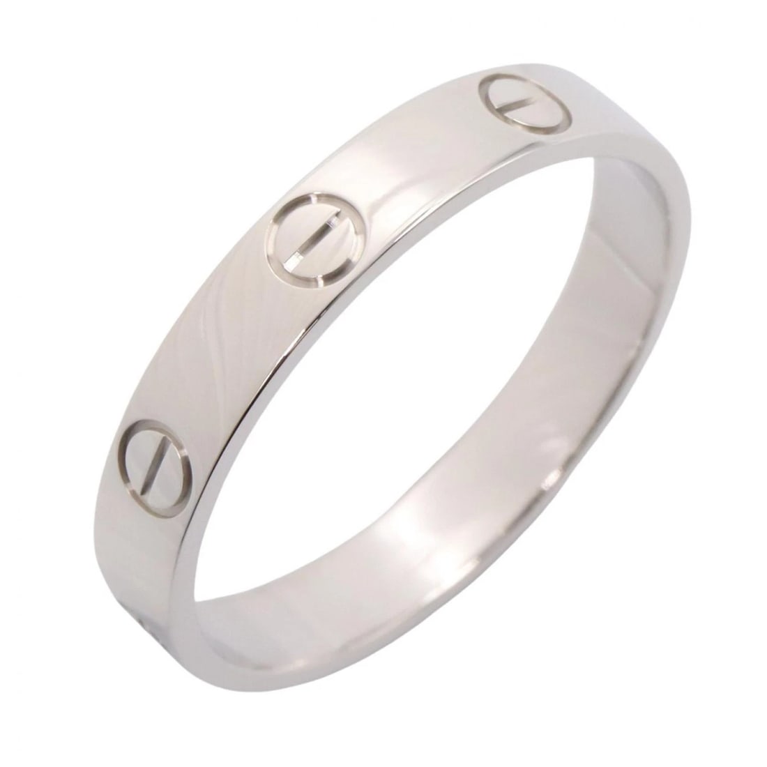 CARTIER MINI LOVE RING 18KWG: CARTIER Mini Love Ring 18KWG Brand: CARTIER Type/Style: Ring Material: K18WG?White Gold?, Color: Silver Size: US size 9 Accessories: None Accessories Notice: When purchasing pre-owned goods, please