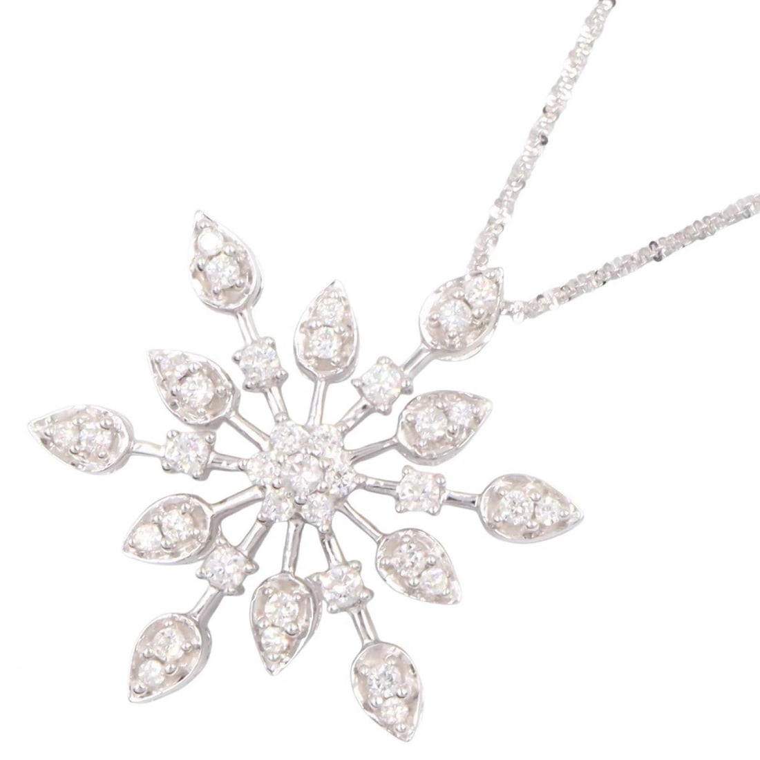 JEWELRY DIAMOND NECKLACE PENDANT: JEWELRY Diamond Necklace Pendant Brand: JEWELRY Type/Style: Necklace Material: K18WG?White Gold?, Color: Silver Size: Size Neck rotation?50.5cm(19.9") Motif W?28mm x H?32mm(1.1" x 1.3") Accessories: