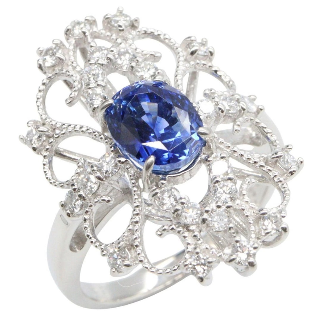 JEWELRY SAPPHIRE DIAMOND RING (1 of 3)