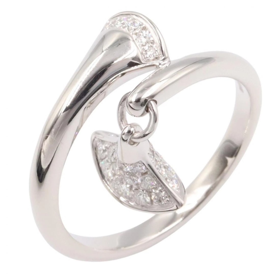 BVLGARI DIVA DREAM DIAMOND RING: BVLGARI Diva Dream Diamond Ring Brand: BVLGARI Type/Style: Ring Material: K18WG?White Gold?, Color: Silver Size: US size 7.5 Accessories: None Accessories Notice: When purchasing pre-owned goods,