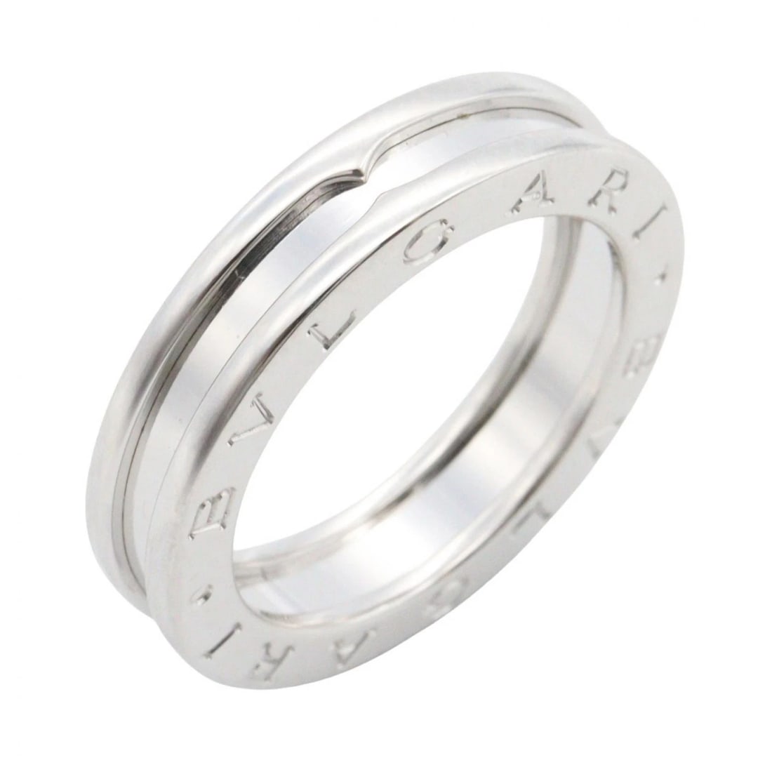 BVLGARI B-ZERO1 RING 1 BAND 18KWG: BVLGARI B-zero1 Ring 1 band 18KWG Brand: BVLGARI Type/Style: Ring Material: K18WG?White Gold?, Color: Silver Size: US size 6.25 - 6.5 US Accessories: None Accessories Notice: When purchasing