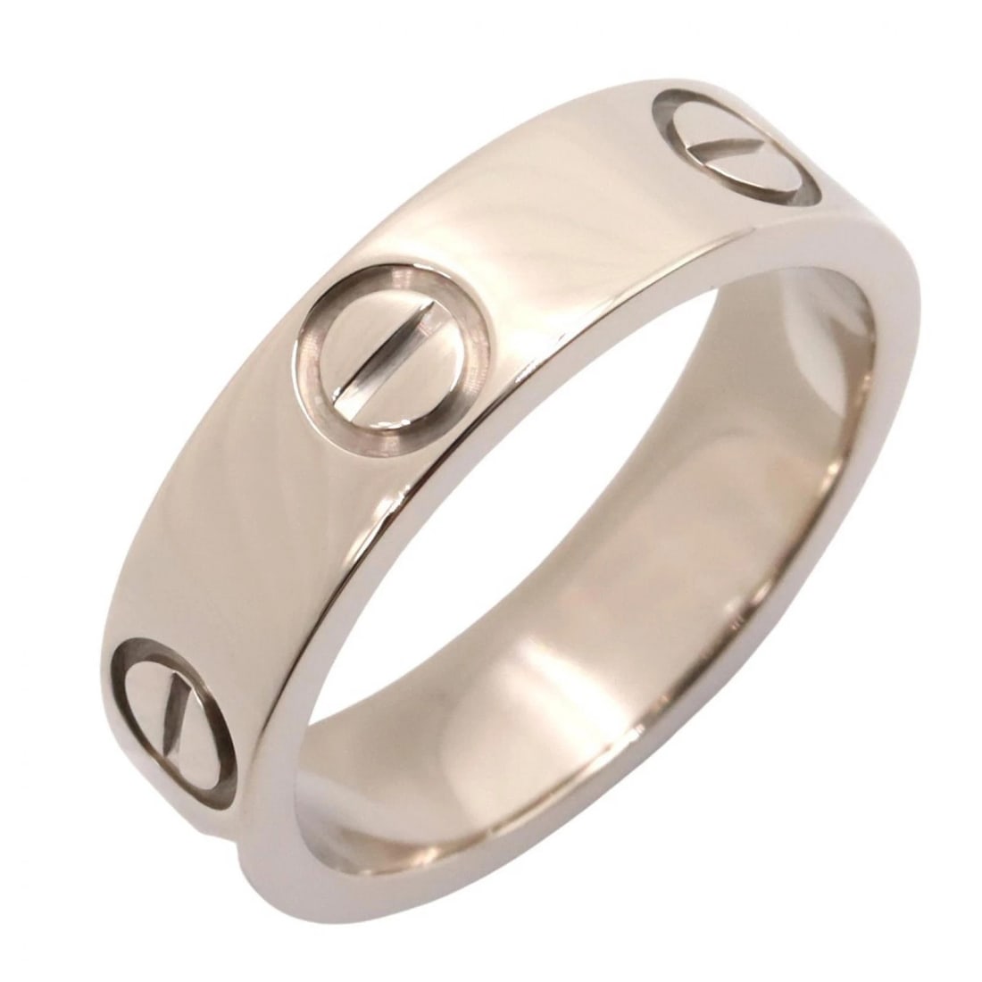 CARTIER LOVE RING 18KWG WHITE GOLD: CARTIER Love Ring 18KWG White Gold Brand: CARTIER Type/Style: Ring Material: K18WG?White Gold?, Color: Silver Size: US size 5.5 Accessories: None Accessories Notice: When purchasing pre-owned goods,