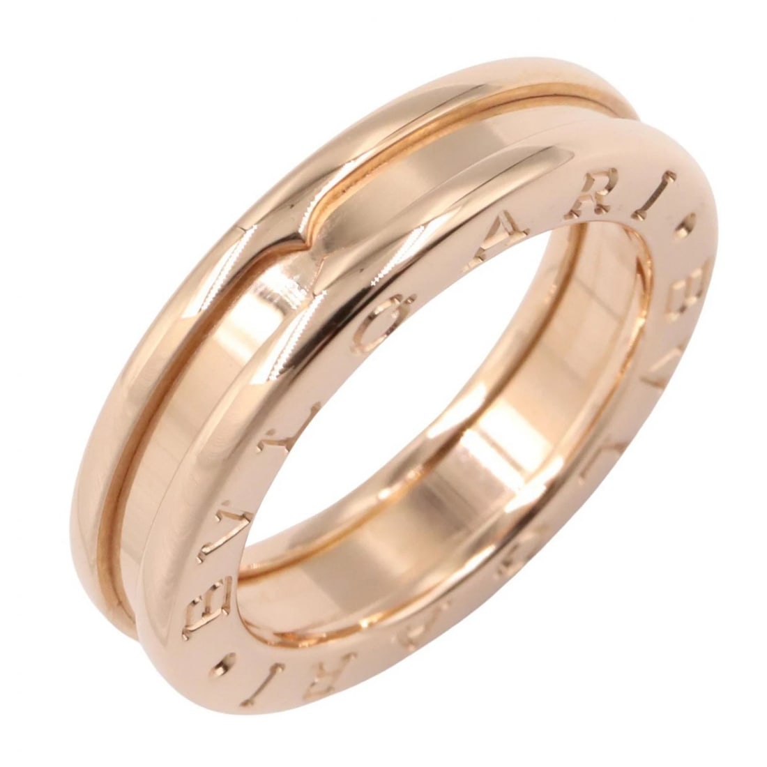 BVLGARI B-ZERO1 1 BAND RING: BVLGARI B-zero1 1 Band Ring Brand: BVLGARI Type/Style: Ring Material: K18PG?Rose Gold?, Color: Gold Size: US size 4.5 Accessories: None Accessories Notice: When purchasing pre-owned goods, please