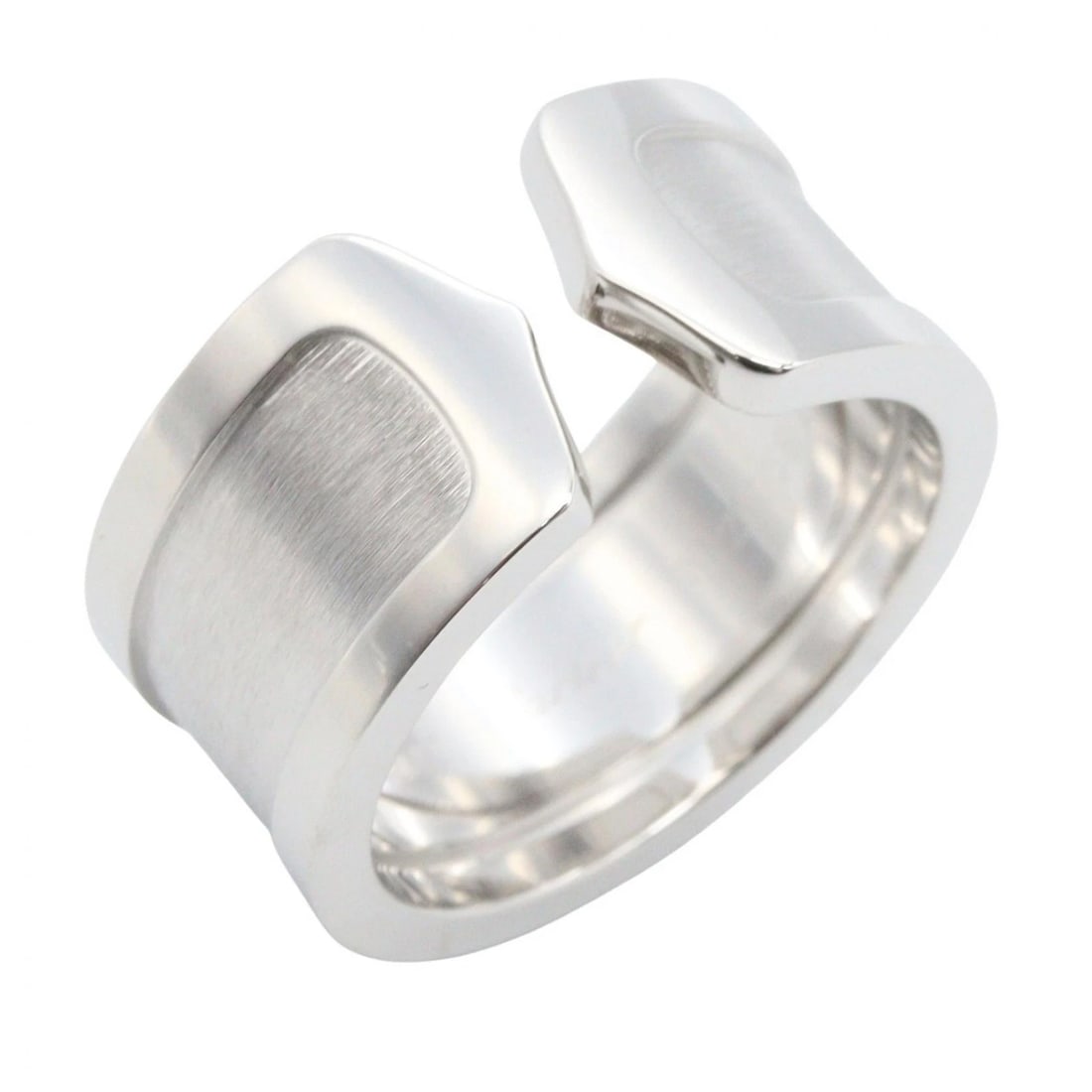 CARTIER C2 LM RING 18KWG WHITE GOLD: CARTIER C2 LM Ring 18KWG White Gold Brand: CARTIER Type/Style: Ring Material: K18WG?White Gold?, Color: Silver Size: US size 6.5 Accessories: None Accessories Notice: When purchasing pre-o