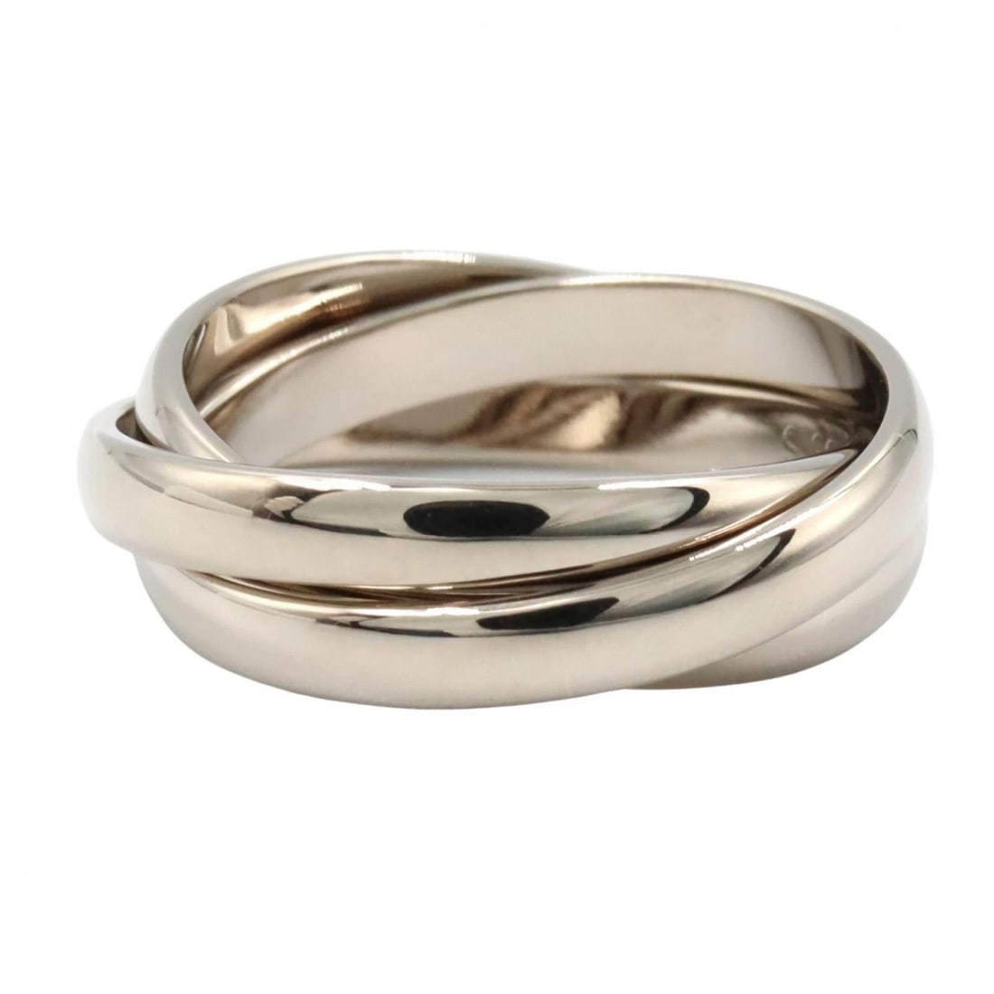 CARTIER TRINITY RING 18KWG WHITE GOLD: CARTIER Trinity Ring 18KWG White Gold Brand: CARTIER Type/Style: Ring Material: K18WG?White Gold?, Color: Silver Size: US size 5.5 Accessories: None Accessories Notice: When purchasing pre-owned