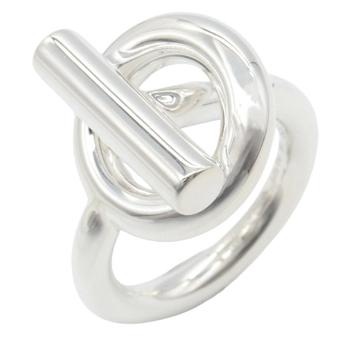 HERMES ECHAPE MM RING SILVER925: HERMES Echape MM Ring Silver925 Brand: HERMES Type/Style: Ring Material: Silver925, Color: Silver Size: US size 3.75 Accessories: None Accessories Notice: When purchasing pre-owned goods, please
