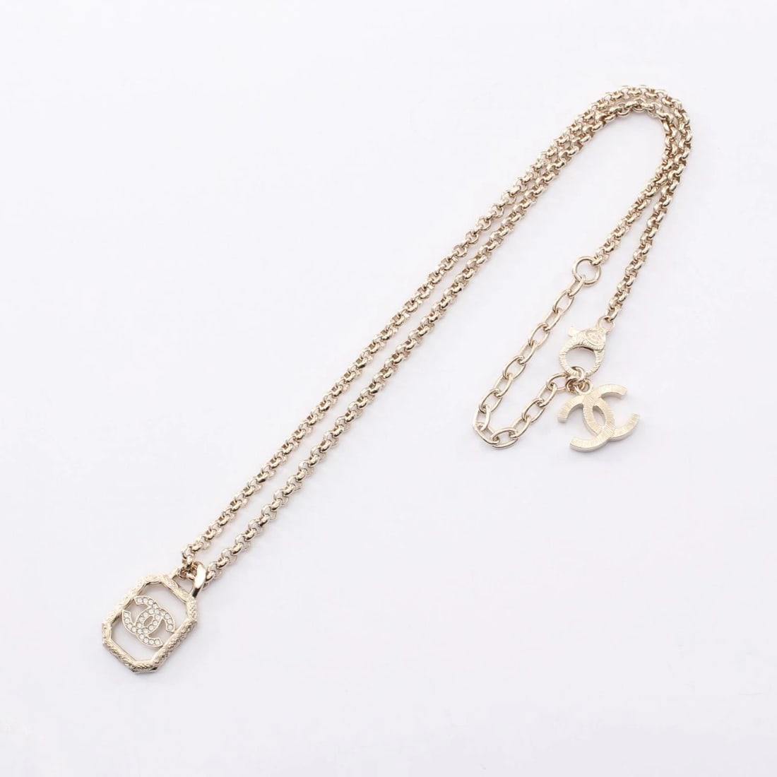 CHANEL COCO MARK SQUARE NECKLACE - 3
