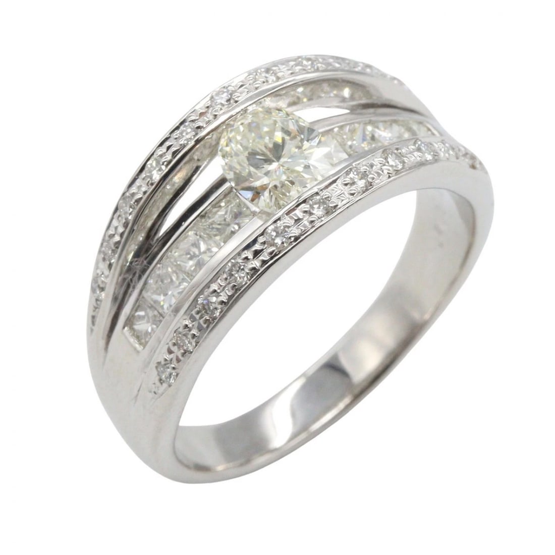 JEWELRY DIAMOND RING PT900 PLATINUM (1 of 4)