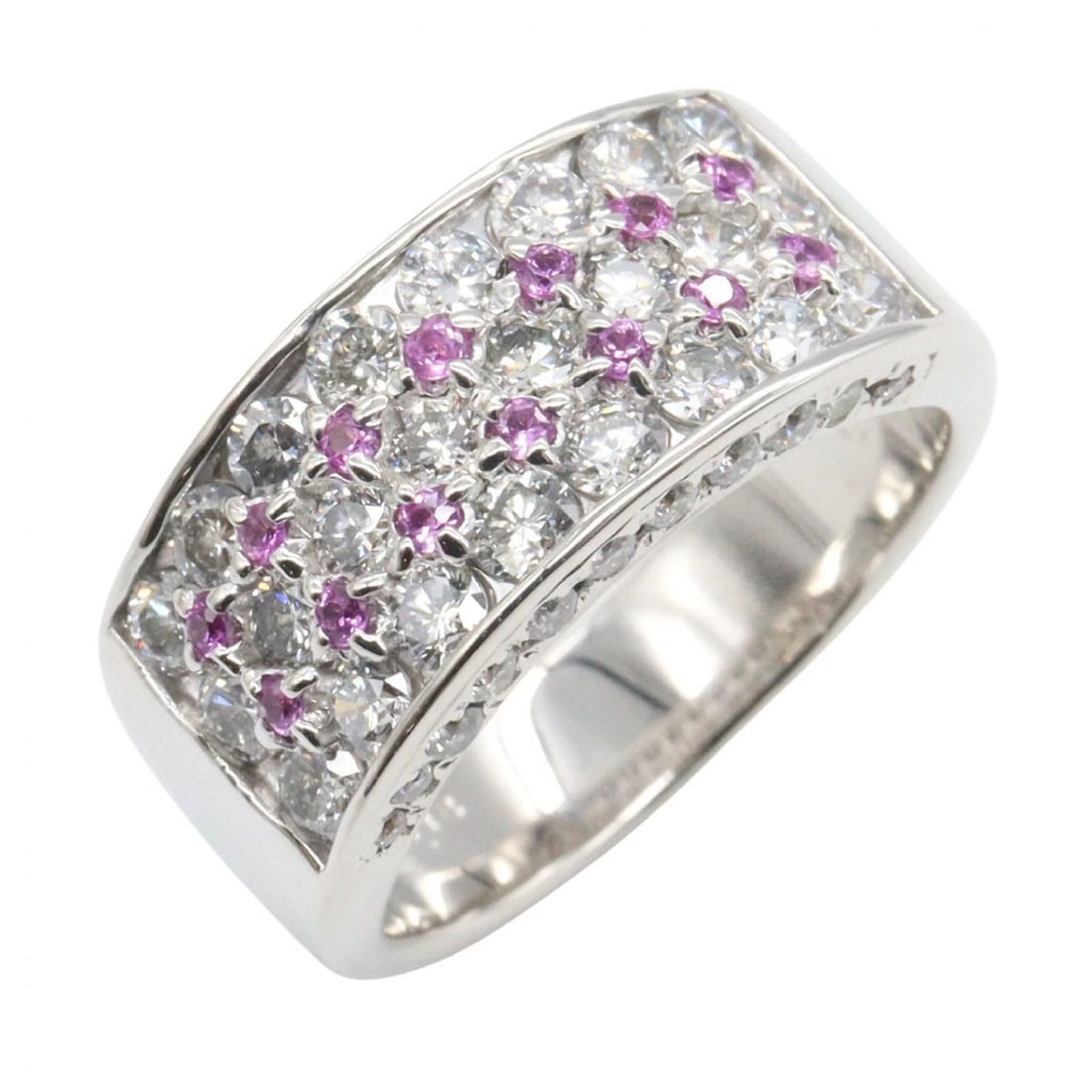 JEWELRY PINK SAPPHIRE DIAMOND RING (1 of 3)