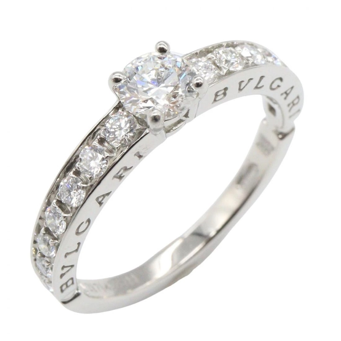 BVLGARI DIAMOND RING PT950 PLATINUM: BVLGARI Diamond Ring Pt950 Platinum Brand: BVLGARI Type/Style: Ring Material: Pt950 Platinum, Color: Silver Size: US size 5.75 Accessories: None Accessories Notice: When purchasing pre-owned goods,