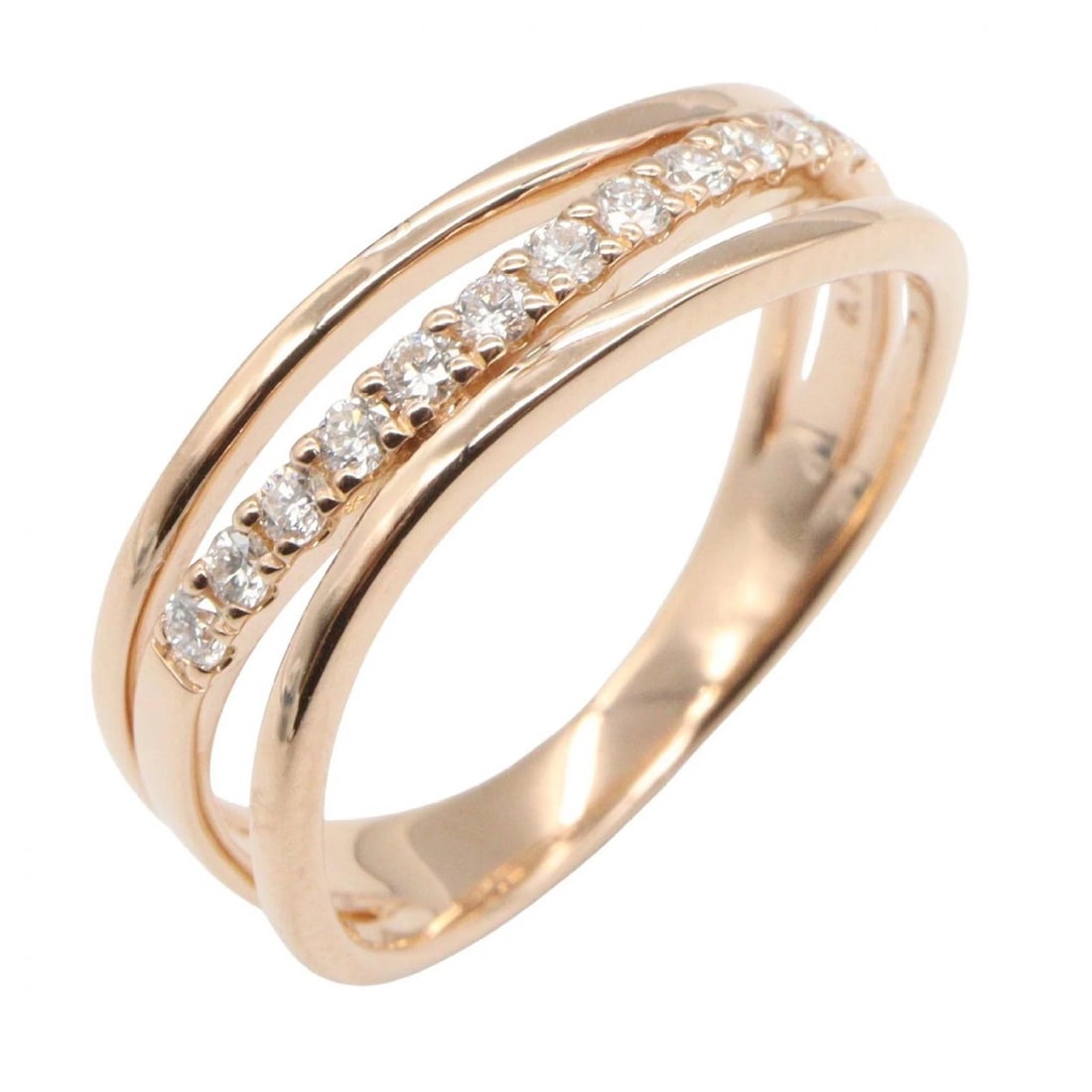 VENDOME AOYAMA DIAMOND RING 18KPG: Vendome Aoyama Diamond Ring 18KPG Brand: Vendome Aoyama Type/Style: Ring Material: K18PG?Rose Gold?, Color: Gold Size: US size 6 Accessories: None Accessories Notice: When purchasing pre-owned goods,