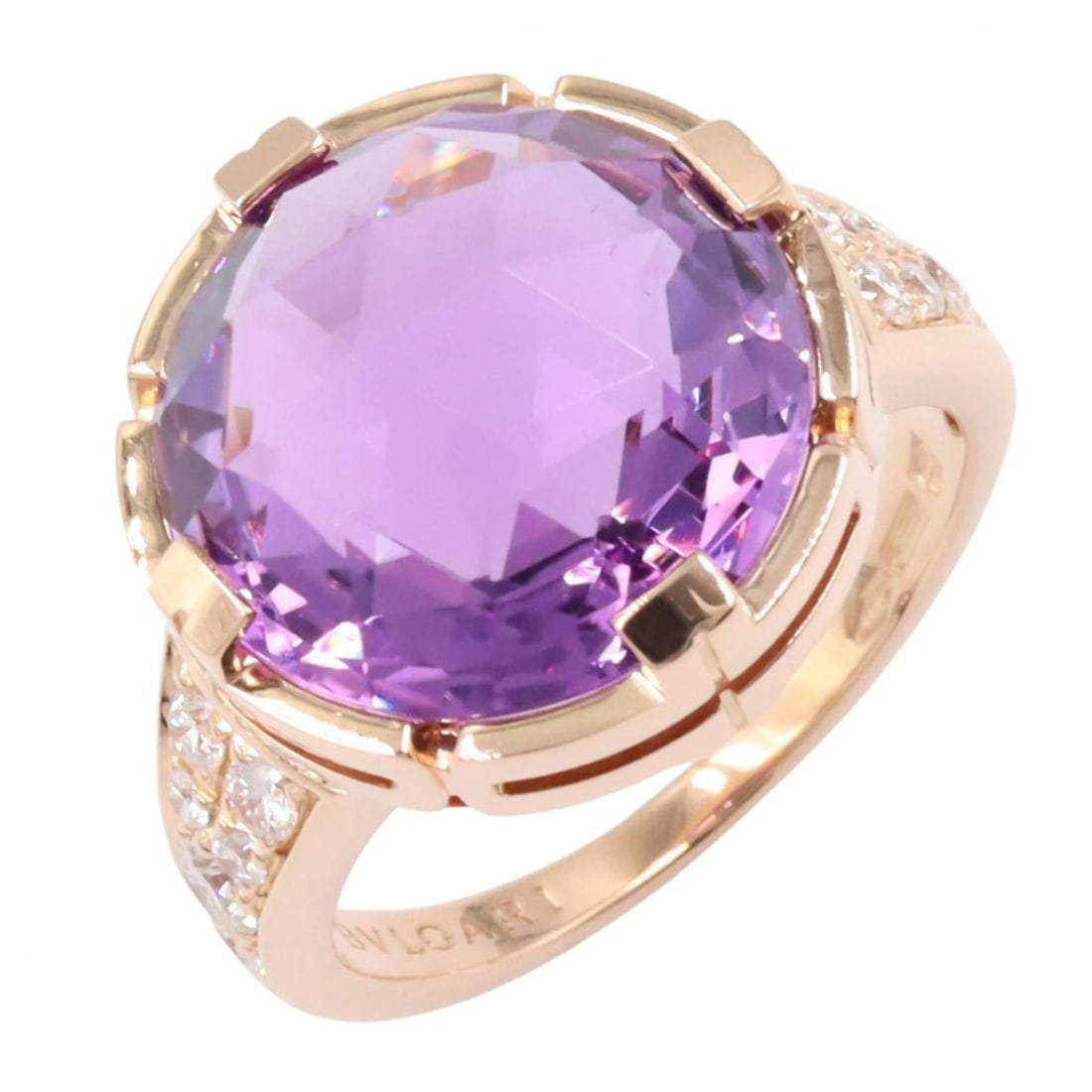 BVLGARI PARENTESI COCKTAIL AMETHYST DIAMOND RING (1 of 4)