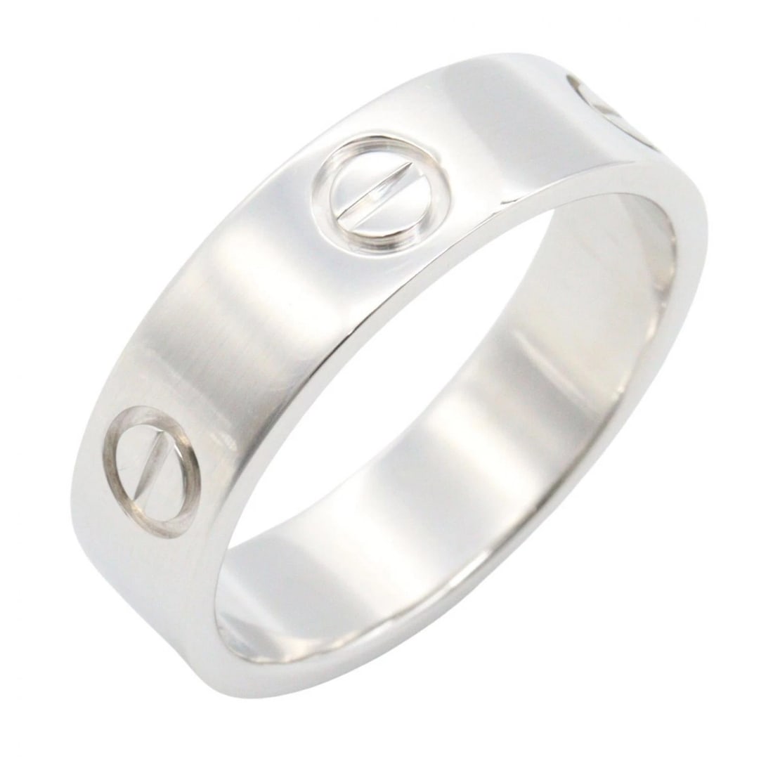 CARTIER LOVE RING 18KWG WHITE GOLD: CARTIER Love Ring 18KWG White Gold Brand: CARTIER Type/Style: Ring Material: K18WG?White Gold?, Color: Silver Size: US size 8.5 Accessories: None Accessories Notice: When purchasing pre-ow
