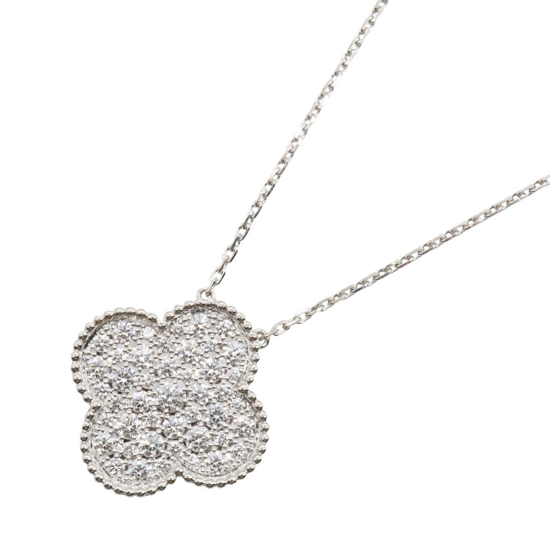 VAN CLEEF & ARPELS MAGIC ALHAMBRA DIAMOND NECKLACE: Van Cleef & Arpels Magic Alhambra Diamond Necklace Brand: Van Cleef & Arpels Type/Style: Necklace Material: K18WG?White Gold?, Color: Silver Size: Size Neck rotation?37/41.5cm(14.6") Accessories: